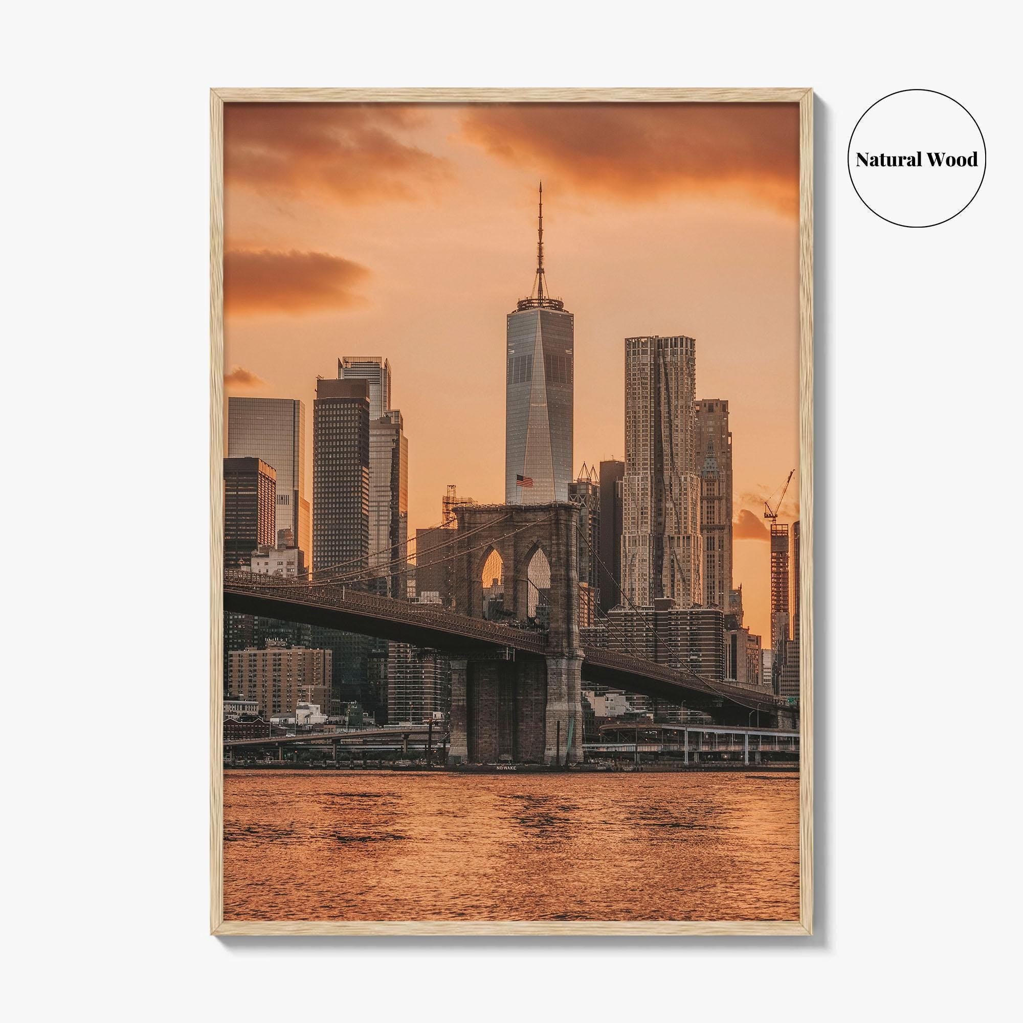 Brooklyn Bridge Skyline Fine Art Photo Print, Manhattan, Dumbo NYC, Wall Poster
