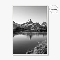 Bachalpsee Black and White Fine Art Photo Print, Eiger Grindelwald Swiss Alps Poster