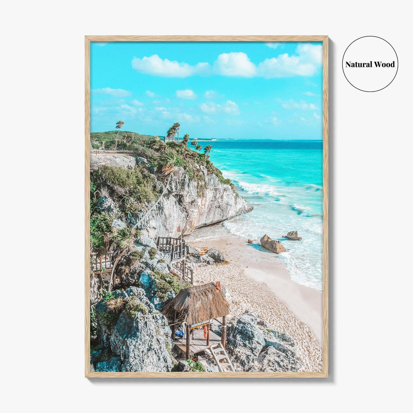 Tulum Fine Art Photo Print, El Castillo Temple, Mayan Ruins, Riviera Maya Mexico, Poster