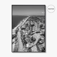 Umhlanga Rocks Black and White Fine Art Photo Print, Durban, KwaZulu-Natal, South Africa, Poster