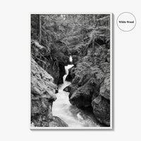 Glacier National Park Black and White Fine Art Photo Print, Montana Landscape Poster