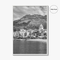 Ischia Black and White Fine Art Photo Print, Forio, Italy Wall Decor Poster
