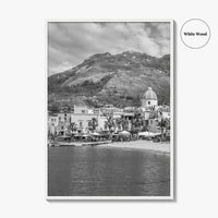 Ischia Black and White Fine Art Photo Print, Forio, Italy Wall Decor Poster