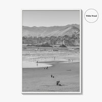 Pismo Beach Black and White Fine Art Photo Print, San Luis Obispo California Poster