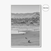 Pismo Beach Black and White Fine Art Photo Print, San Luis Obispo California Poster