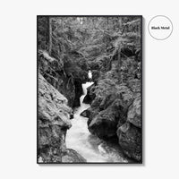 Glacier National Park Black and White Fine Art Photo Print, Montana Landscape Poster