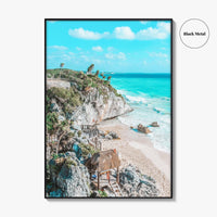 Tulum Fine Art Photo Print, El Castillo Temple, Mayan Ruins, Riviera Maya Mexico, Poster