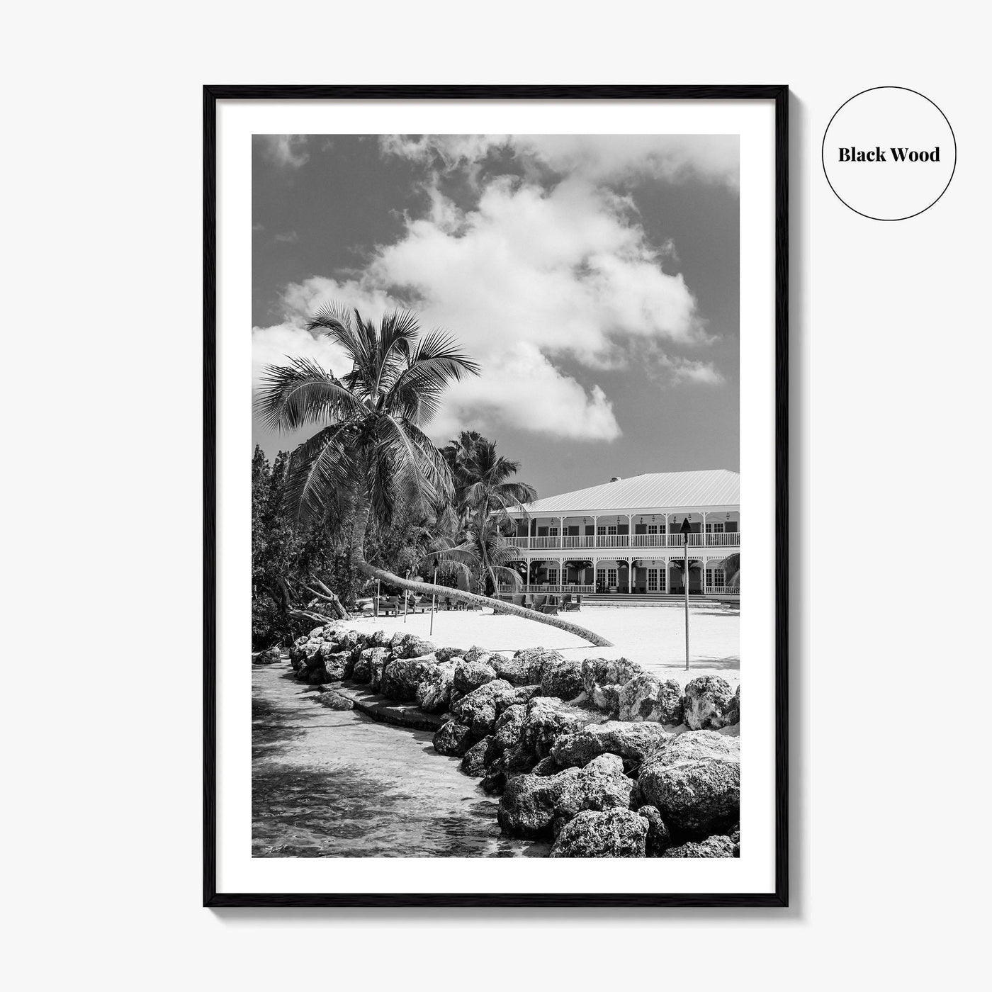 Islamorada Black and White Fine Art Photo Print, Florida Keys Wall Decor Poster, USA