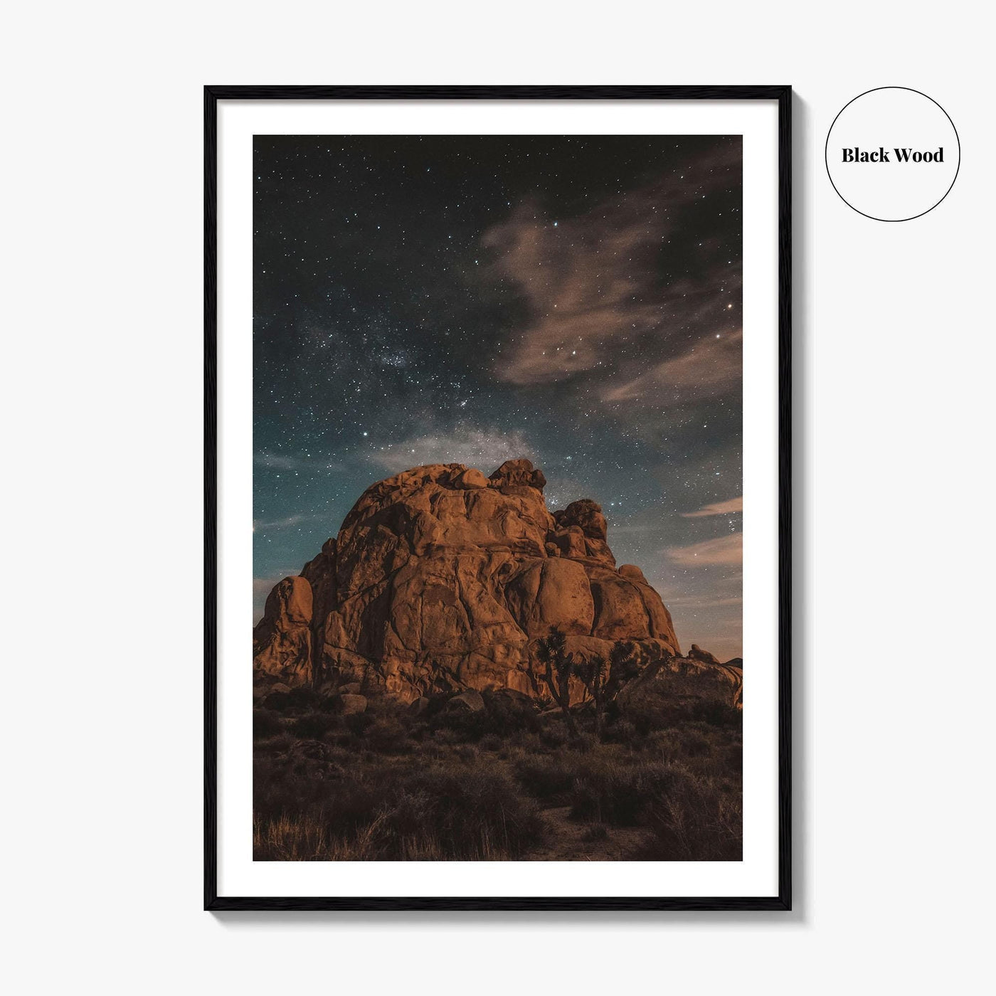 Joshua Tree National Park Fine Art Photo Print, California, Night Landscape Poster, Wall Decor