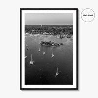 New Bedford Harbor Black and White Fine Art Photo Print, Popes Island Massachusetts Poster