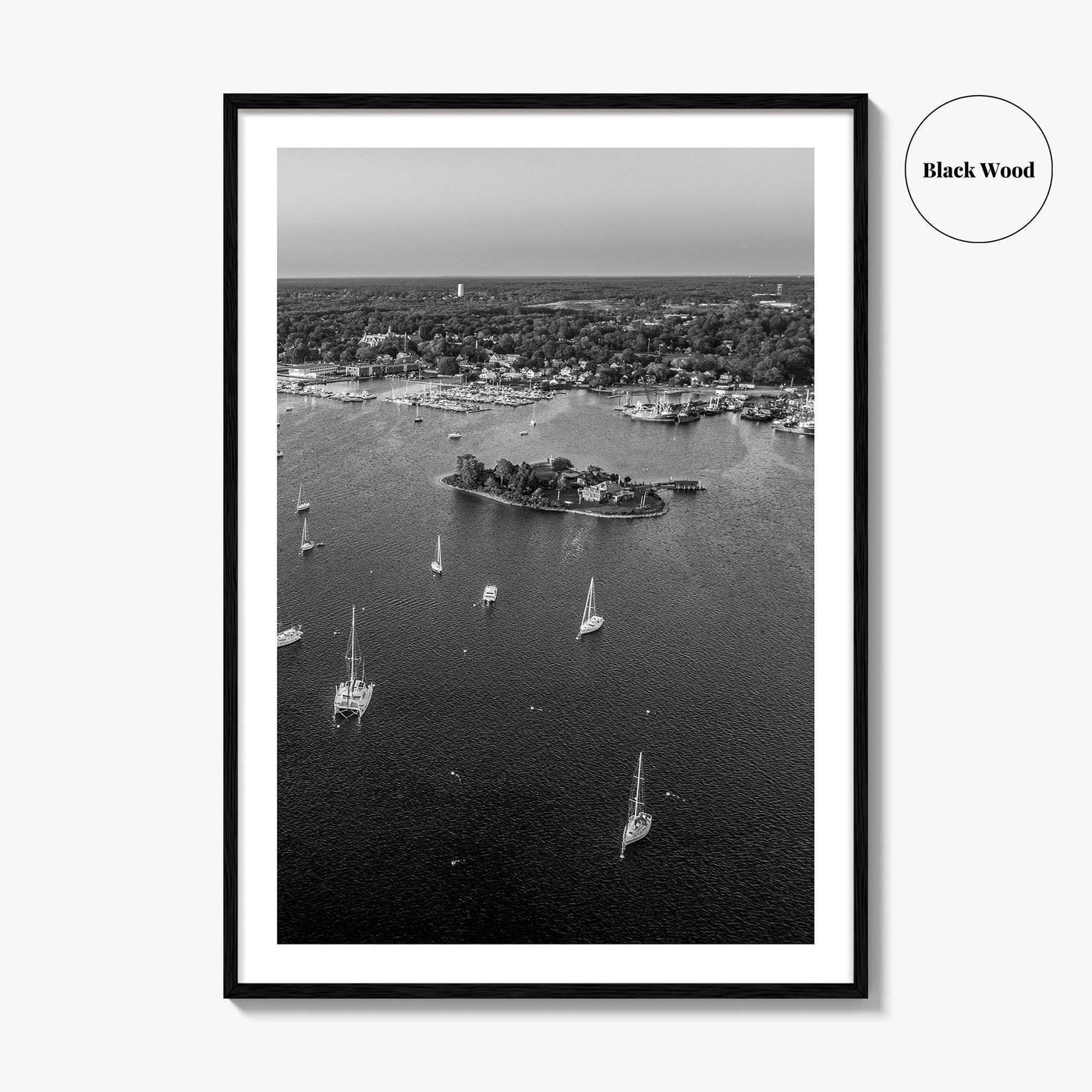New Bedford Harbor Black and White Fine Art Photo Print, Popes Island Massachusetts Poster