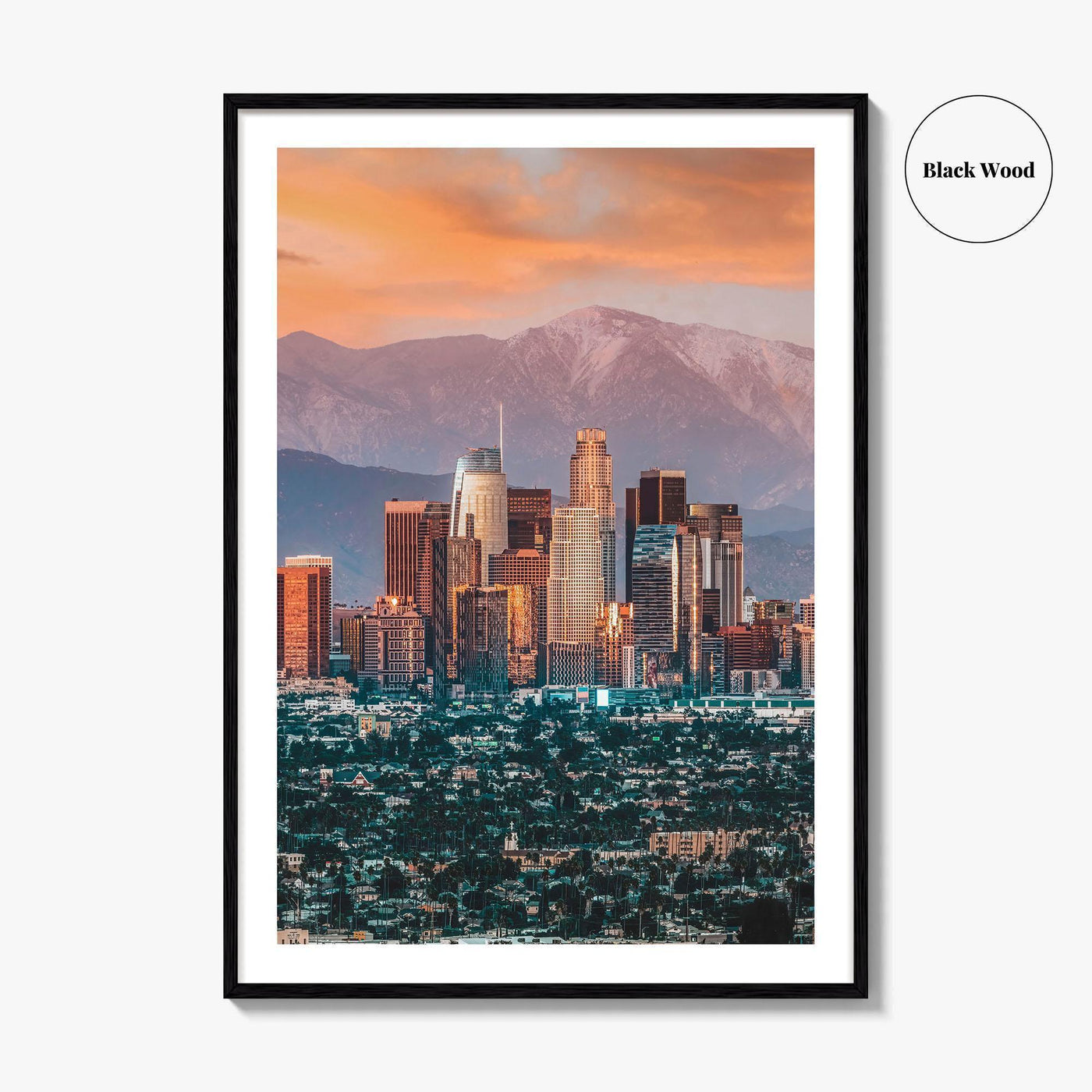 Los Angeles Skyline Fine Art Photo Print, California, USA, Wall Decor Poster, LA