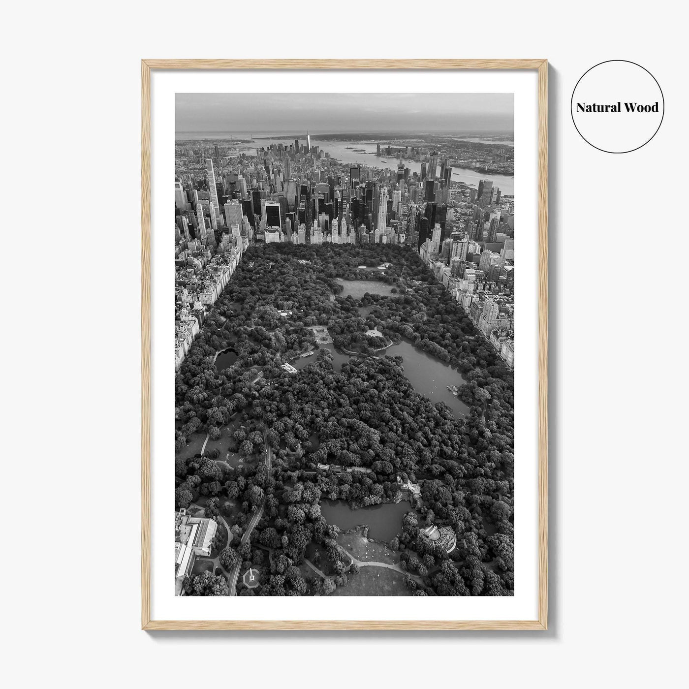 Central Park Skyline Black and White Fine Art Photo Print, New York City Poster
