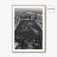 Central Park Skyline Black and White Fine Art Photo Print, New York City Poster