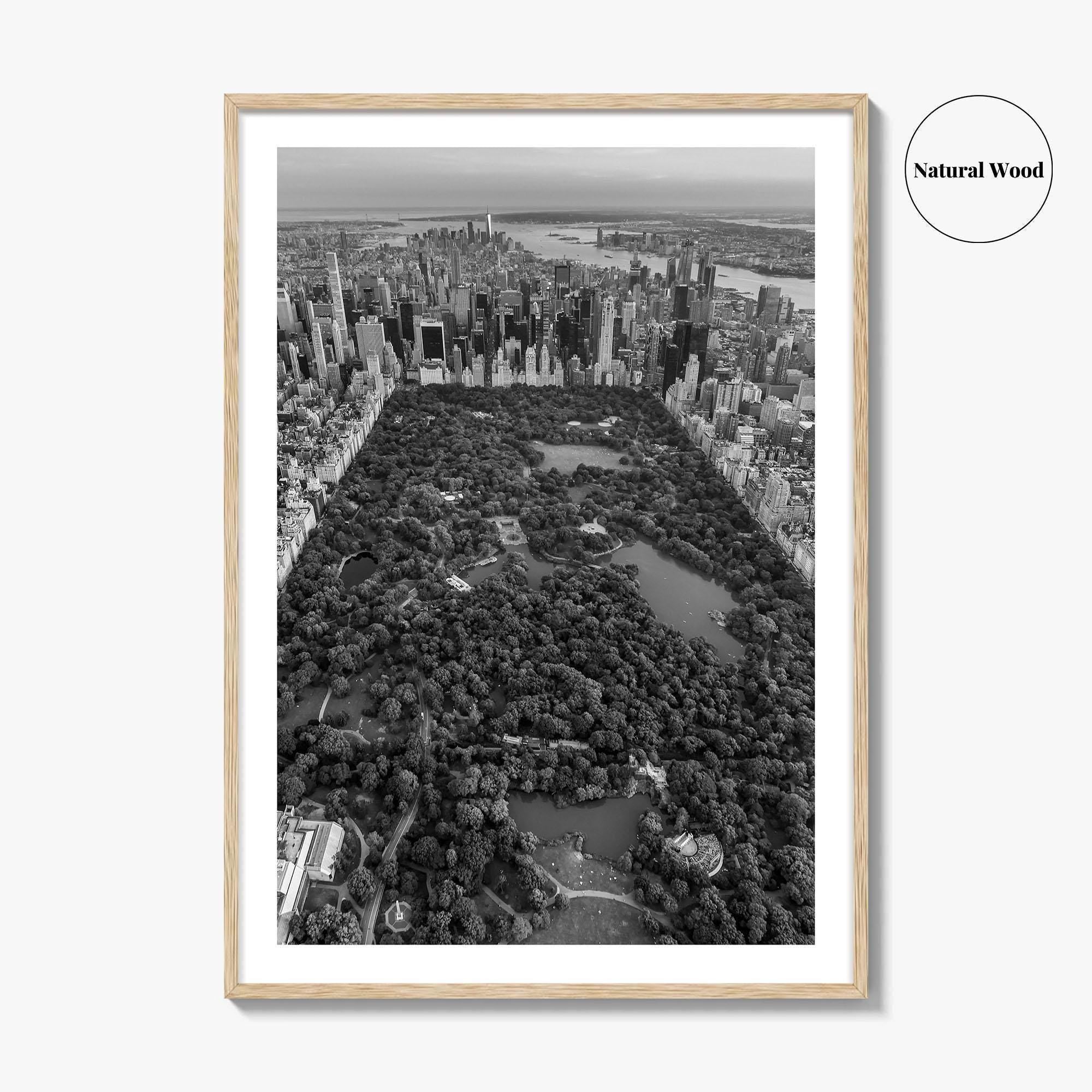 Central Park Skyline Black and White Fine Art Photo Print, New York City Poster