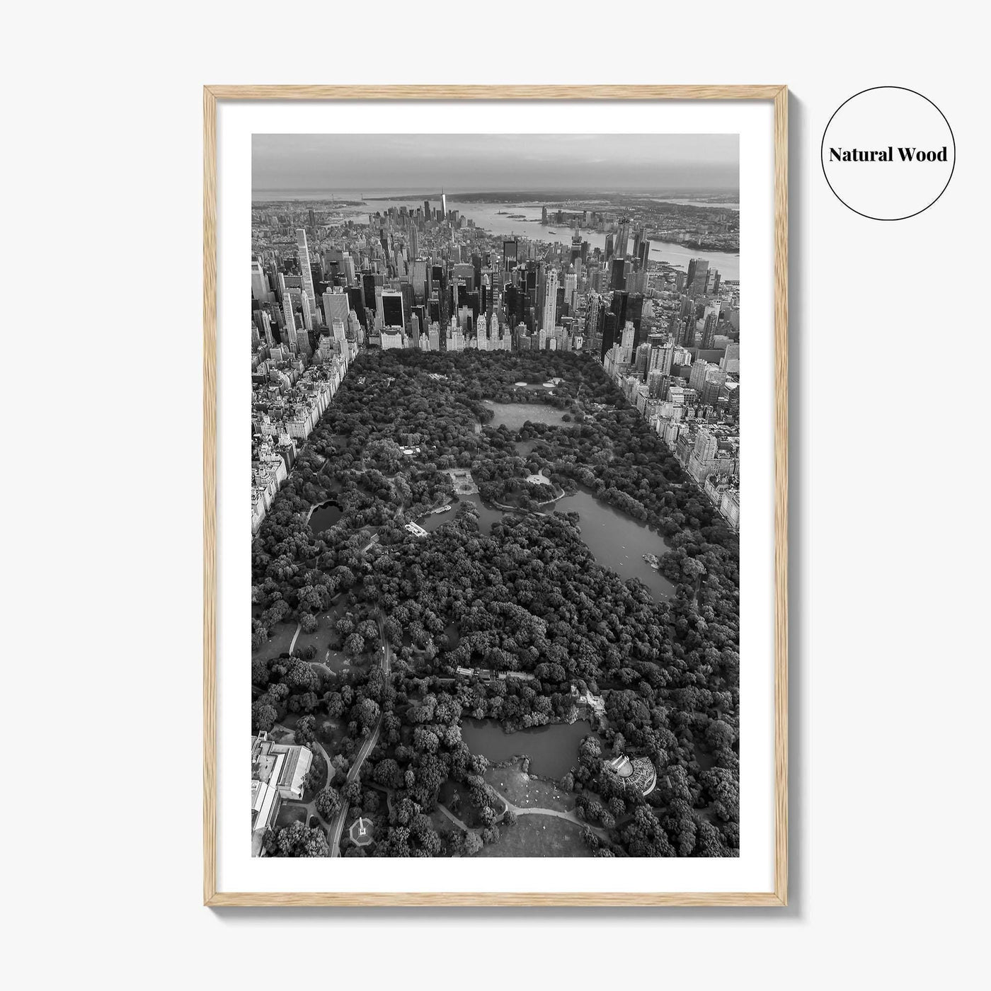 Central Park Skyline Black and White Fine Art Photo Print, New York City Poster