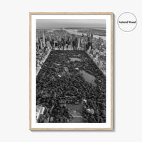 Central Park Skyline Black and White Fine Art Photo Print, New York City Poster