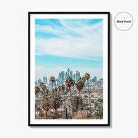 Los Angeles Skyline Fine Art Photo Print, Downtown, Palm Trees, California, LA Poster