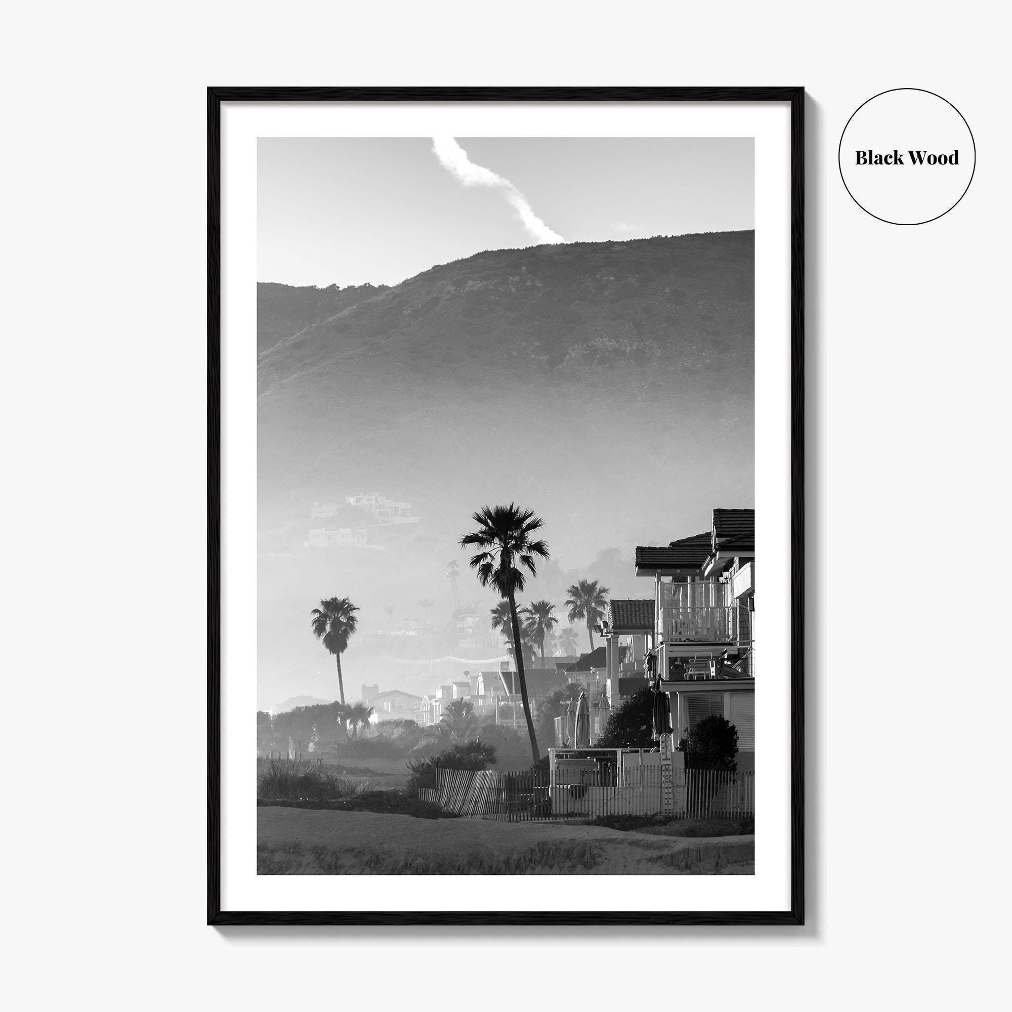 Malibu Black and White Fine Art Photo Print, California Beach Poster, Los Angeles Art