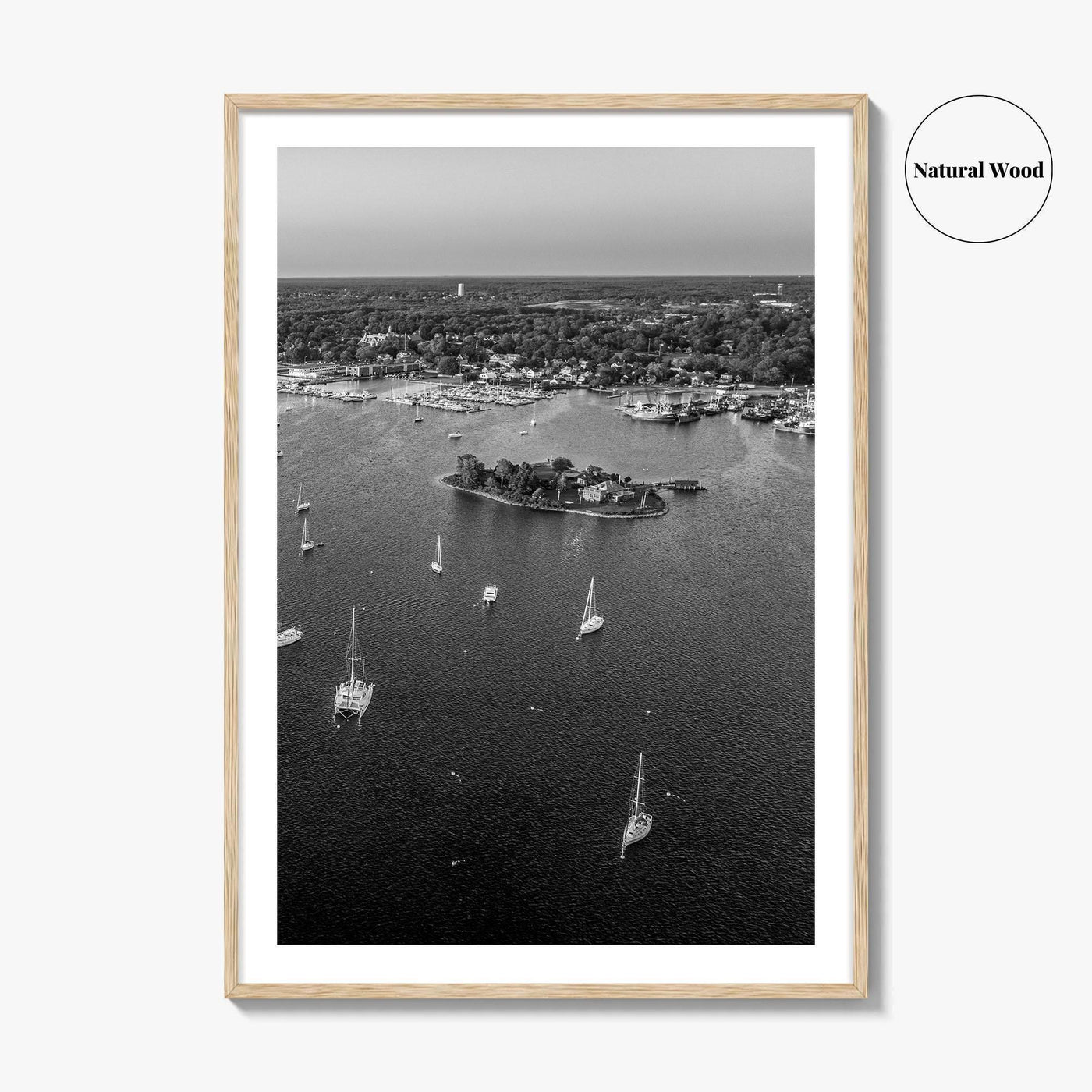 New Bedford Harbor Black and White Fine Art Photo Print, Popes Island Massachusetts Poster