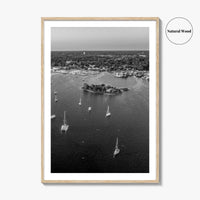 New Bedford Harbor Black and White Fine Art Photo Print, Popes Island Massachusetts Poster