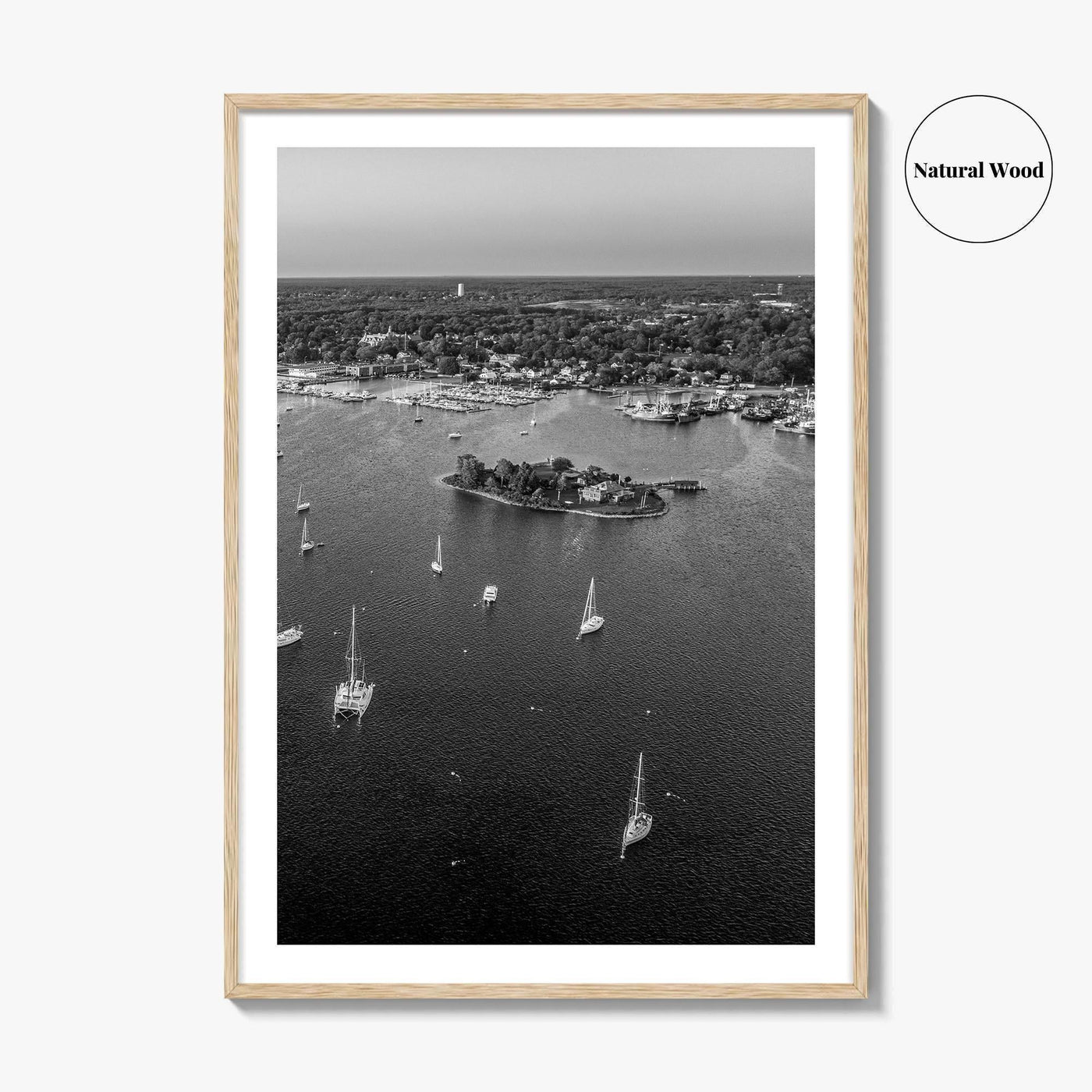 New Bedford Harbor Black and White Fine Art Photo Print, Popes Island Massachusetts Poster