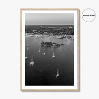 New Bedford Harbor Black and White Fine Art Photo Print, Popes Island Massachusetts Poster