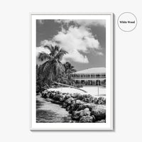 Islamorada Black and White Fine Art Photo Print, Florida Keys Wall Decor Poster, USA