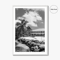 Islamorada Black and White Fine Art Photo Print, Florida Keys Wall Decor Poster, USA
