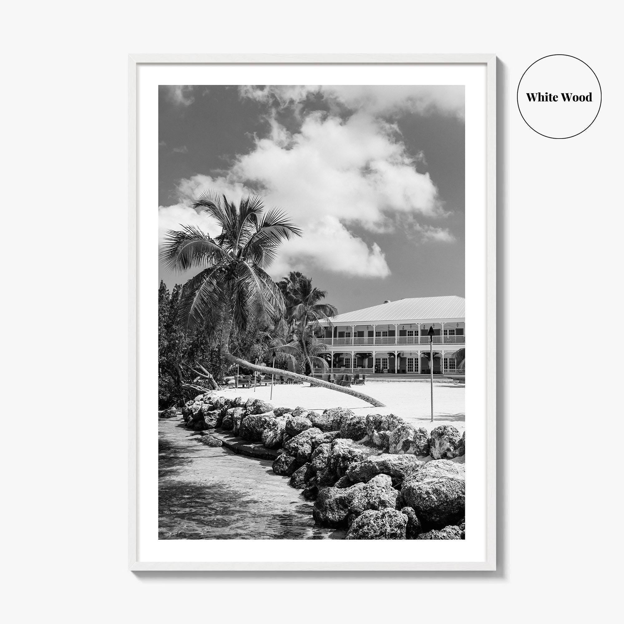 Islamorada Black and White Fine Art Photo Print, Florida Keys Wall Decor Poster, USA