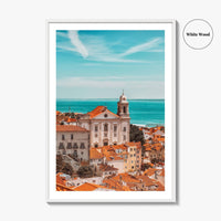 Lisbon Fine Art Photo Print, Portugal, Lisboa Rooftops View, Wall Decor Poster
