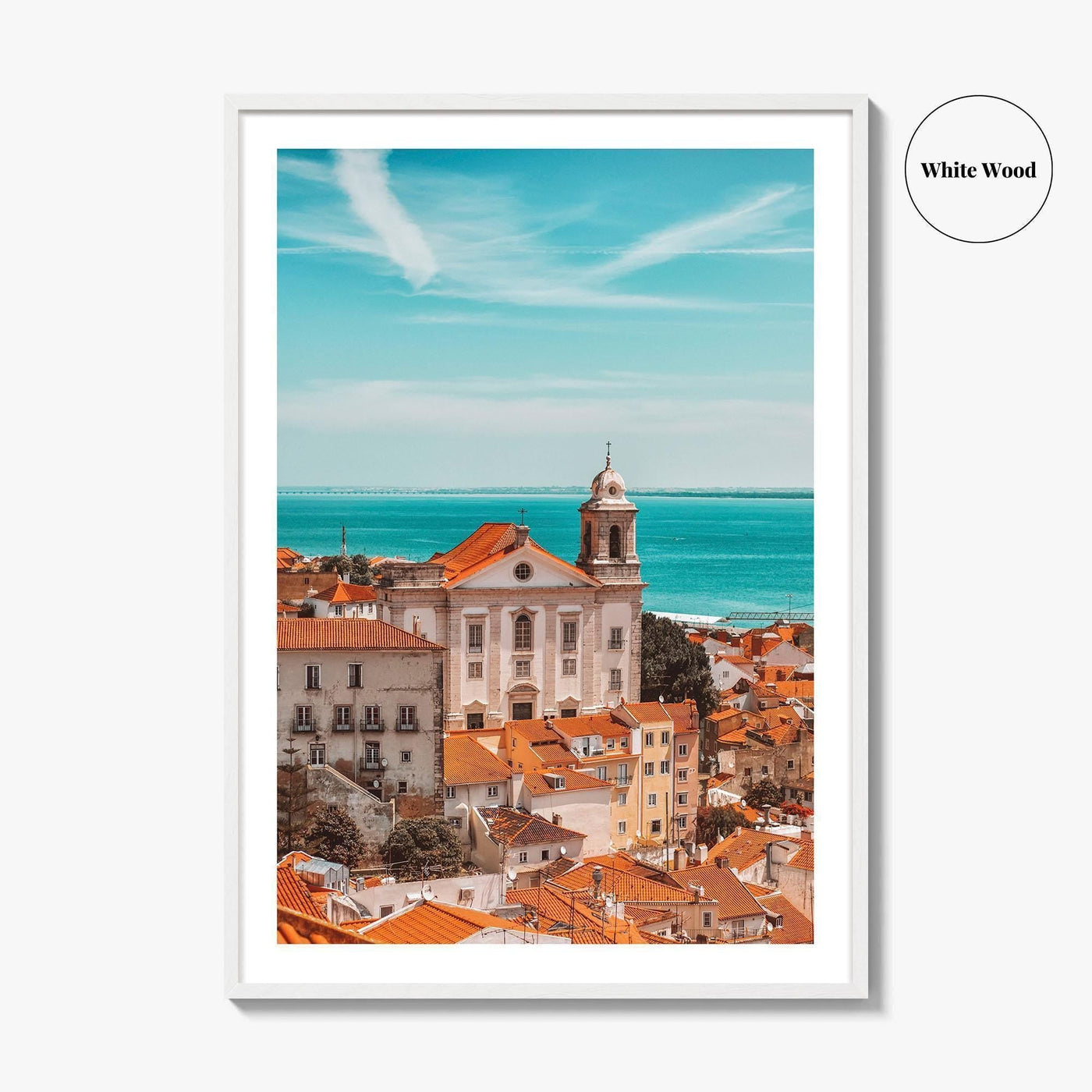 Lisbon Fine Art Photo Print, Portugal, Lisboa Rooftops View, Wall Decor Poster