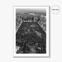Central Park Skyline Black and White Fine Art Photo Print, New York City Poster