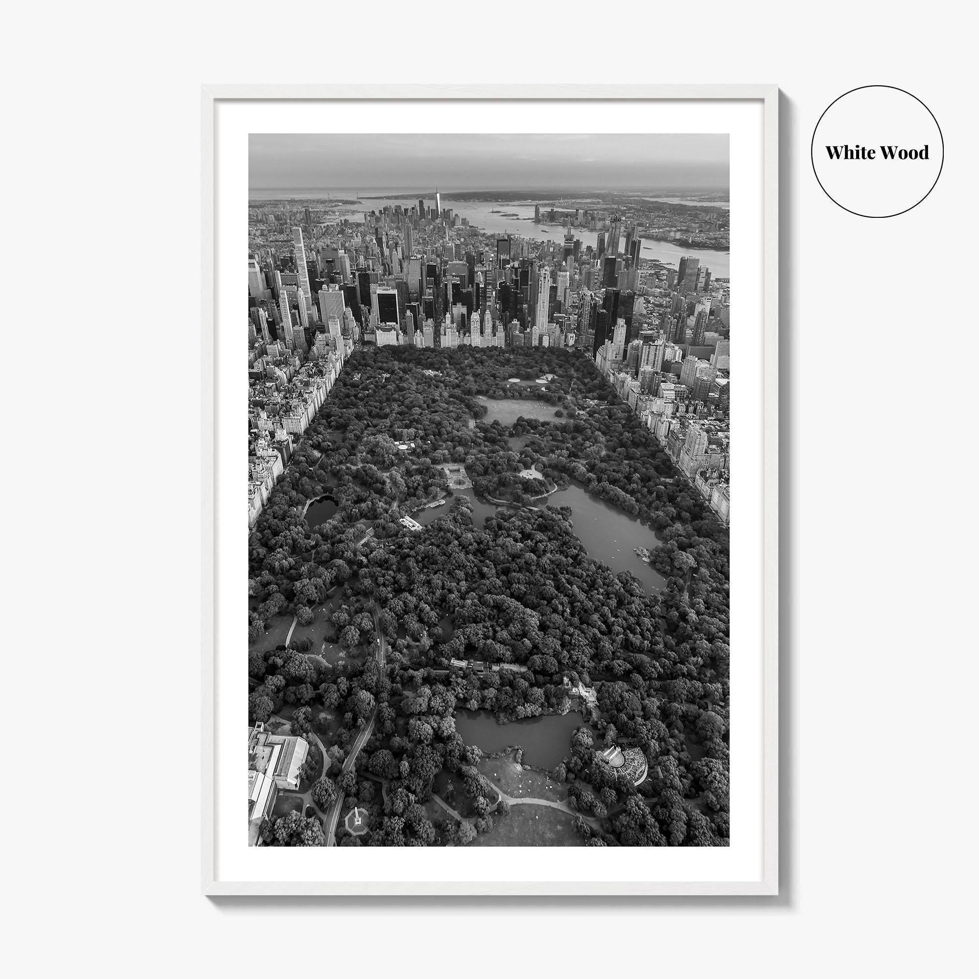 Central Park Skyline Black and White Fine Art Photo Print, New York City Poster