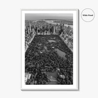 Central Park Skyline Black and White Fine Art Photo Print, New York City Poster