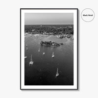 New Bedford Harbor Black and White Fine Art Photo Print, Popes Island Massachusetts Poster