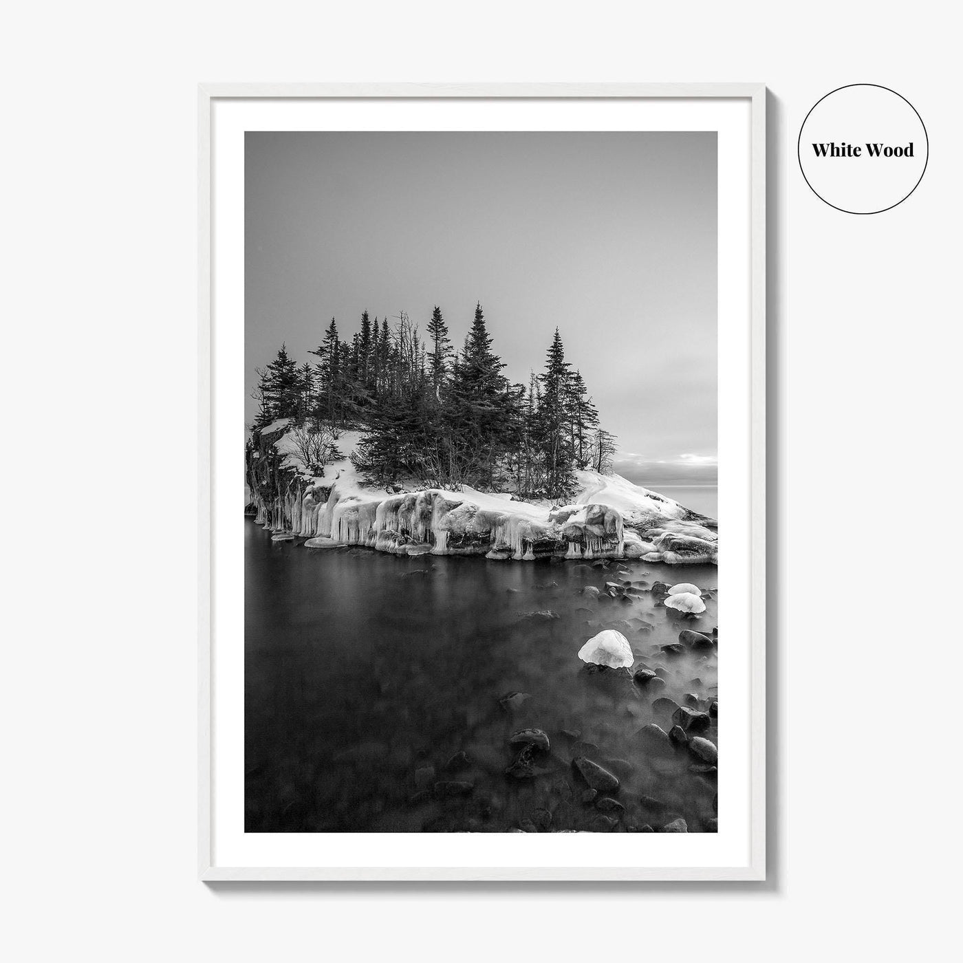 Minnesota Black and White Fine Art Photo Print, Lake Superior Duluth Poster