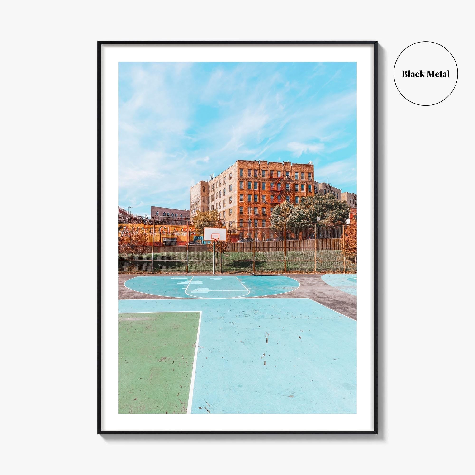 The Bronx Fine Art Photo Print, NYC Wall Decor Poster, School Playing Field, USA