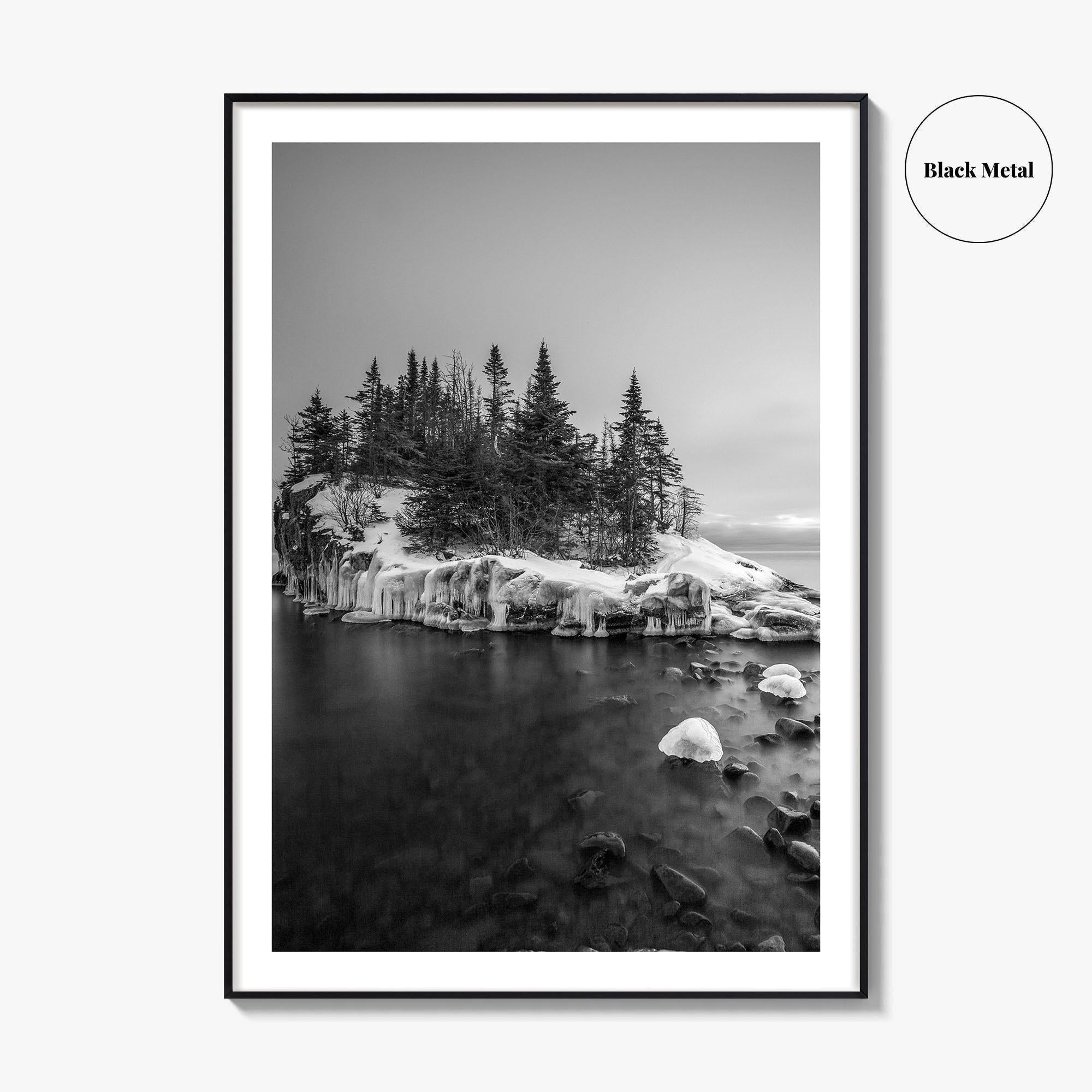 Minnesota Black and White Fine Art Photo Print, Lake Superior Duluth Poster