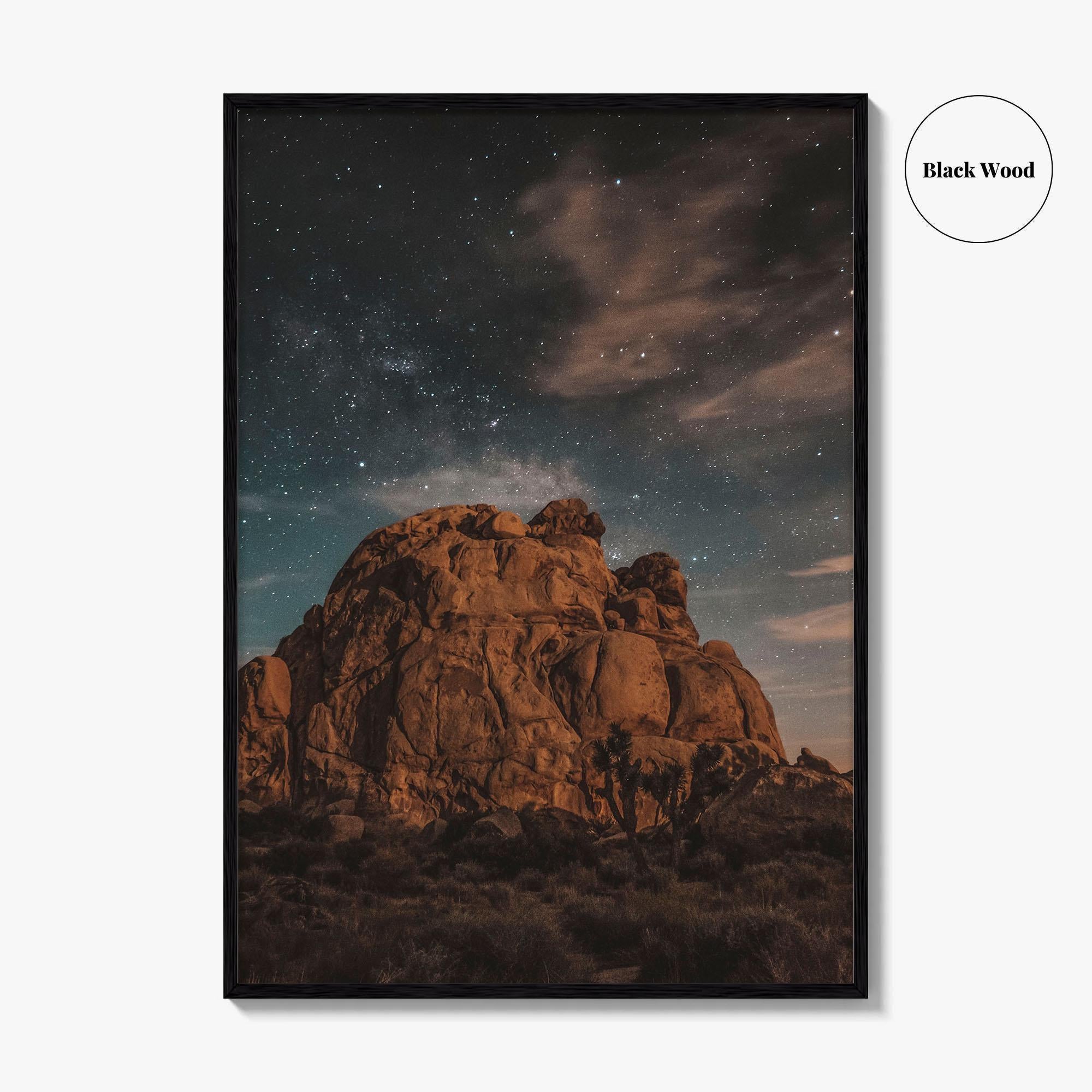 Joshua Tree National Park Fine Art Photo Print, California, Night Landscape Poster, Wall Decor