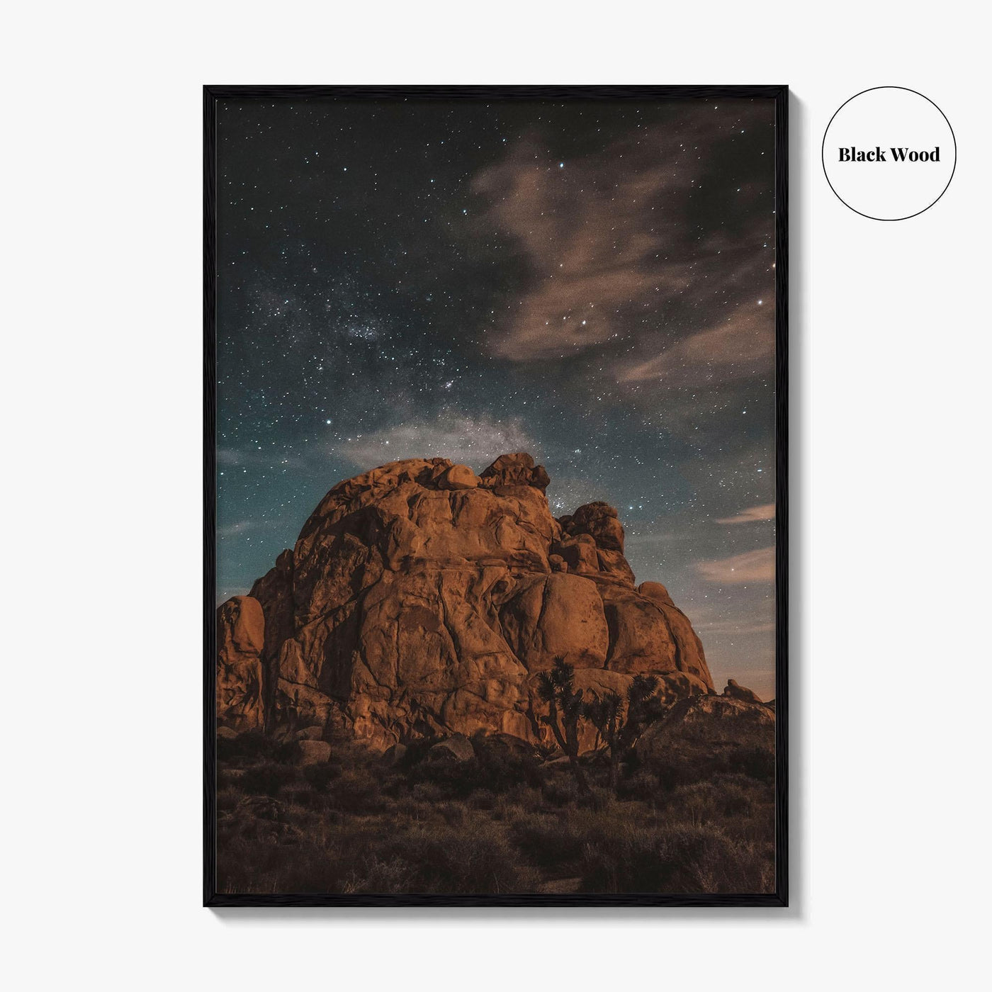 Joshua Tree National Park Fine Art Photo Print, California, Night Landscape Poster, Wall Decor