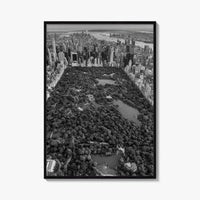 Central Park Skyline Black and White Fine Art Photo Print, New York City Poster