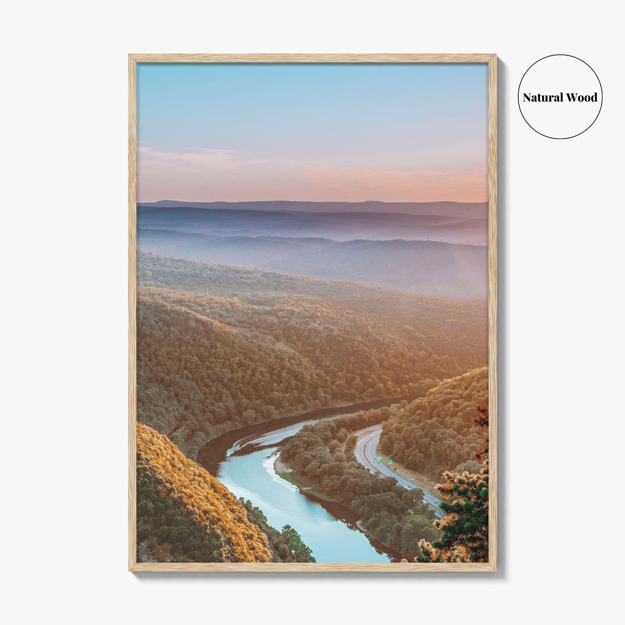 Delaware Water Gap Fine Art Photo Print, Mount Tammany, New Jersey, USA Poster