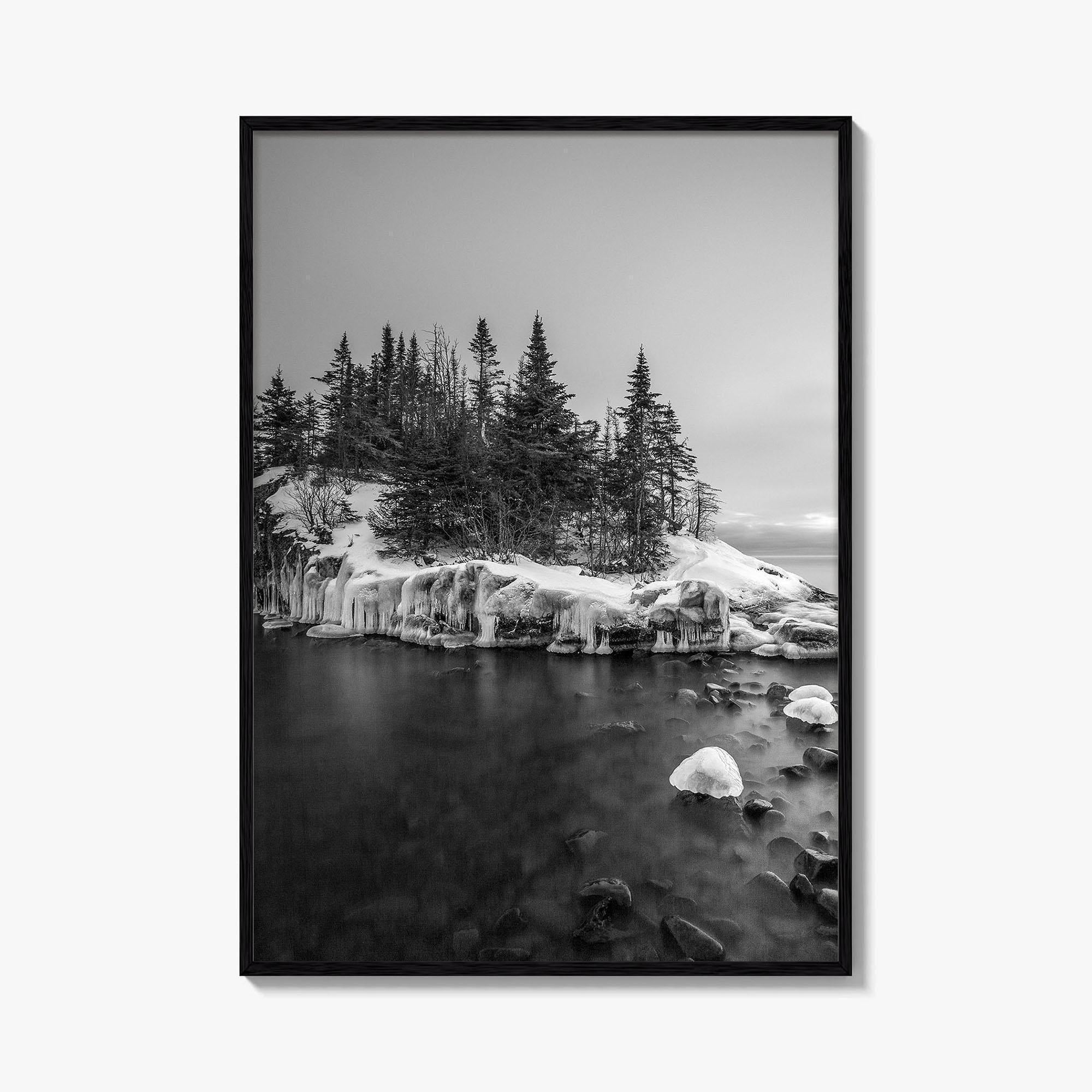 Minnesota Black and White Fine Art Photo Print, Lake Superior Duluth Poster