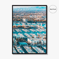 Marina del Rey Fine Art Photo Print, Los Angeles, California, Aerial, Wall Decor