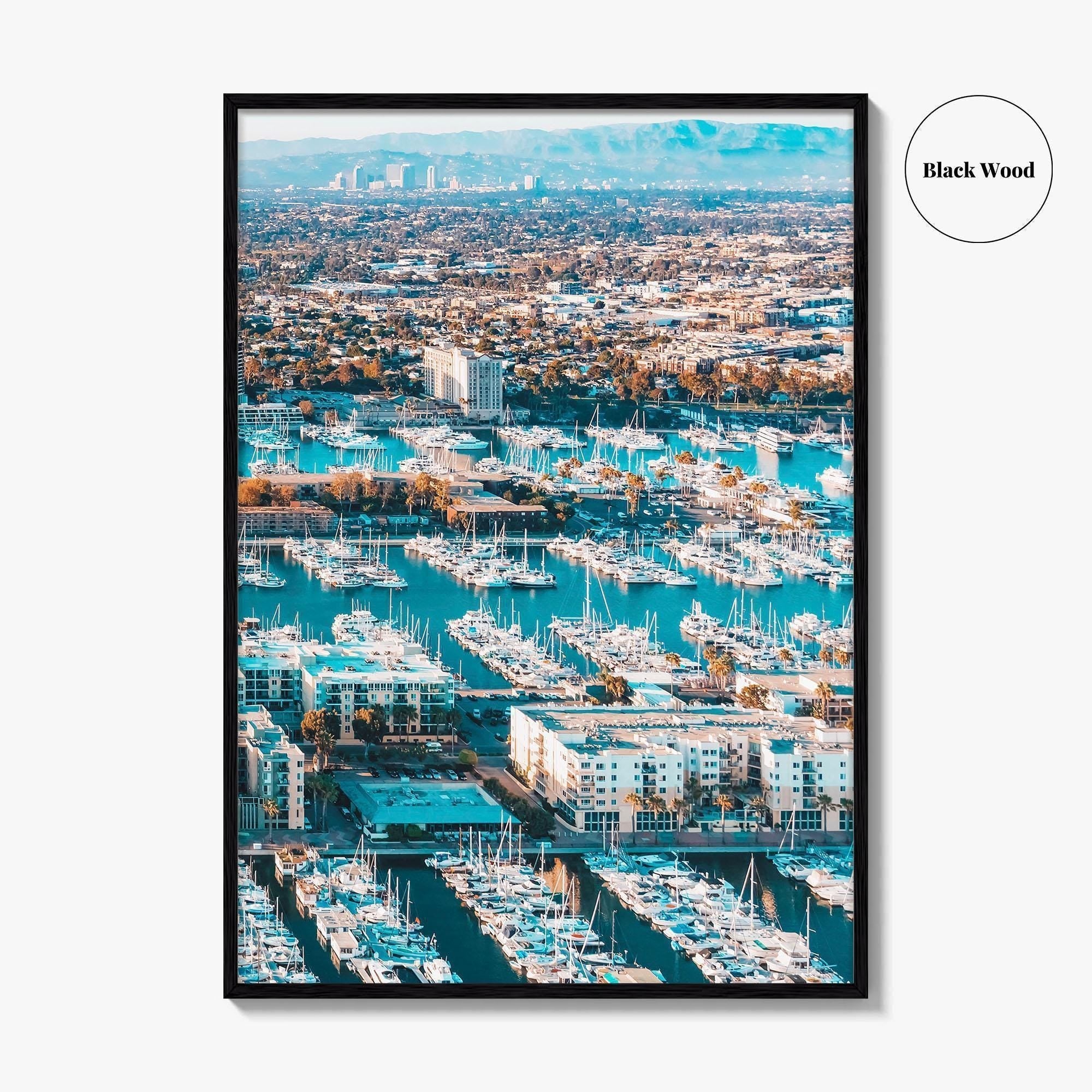 Marina del Rey Fine Art Photo Print, Los Angeles, California, Aerial, Wall Decor