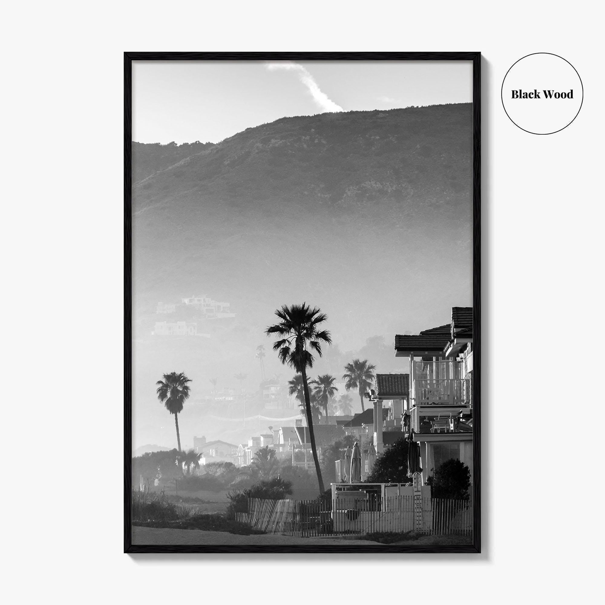 Malibu Black and White Fine Art Photo Print, California Beach Poster, Los Angeles Art