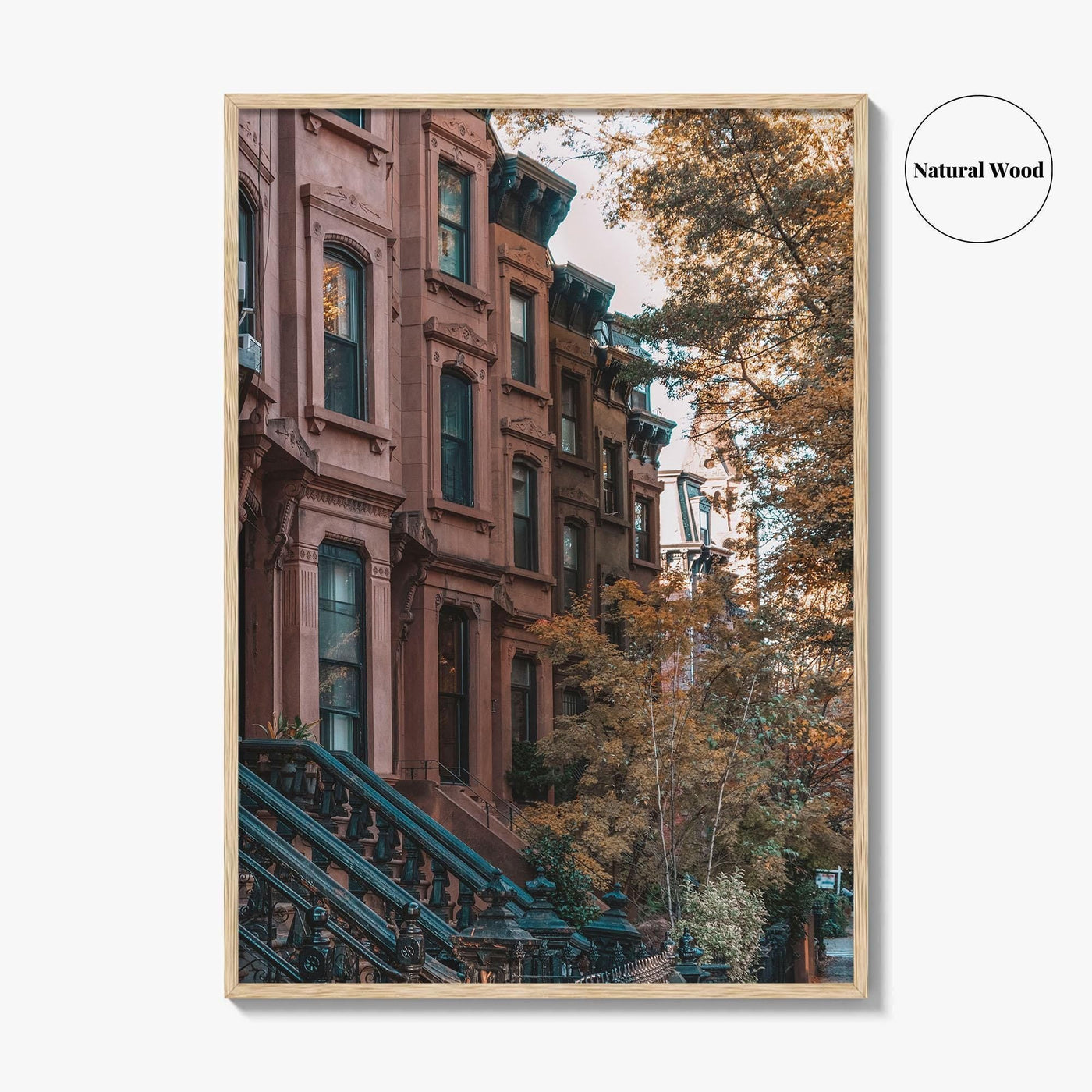 Park Slope Fine Art Photo Print, Brooklyn New York NYC Poster, Brownstone Autumn