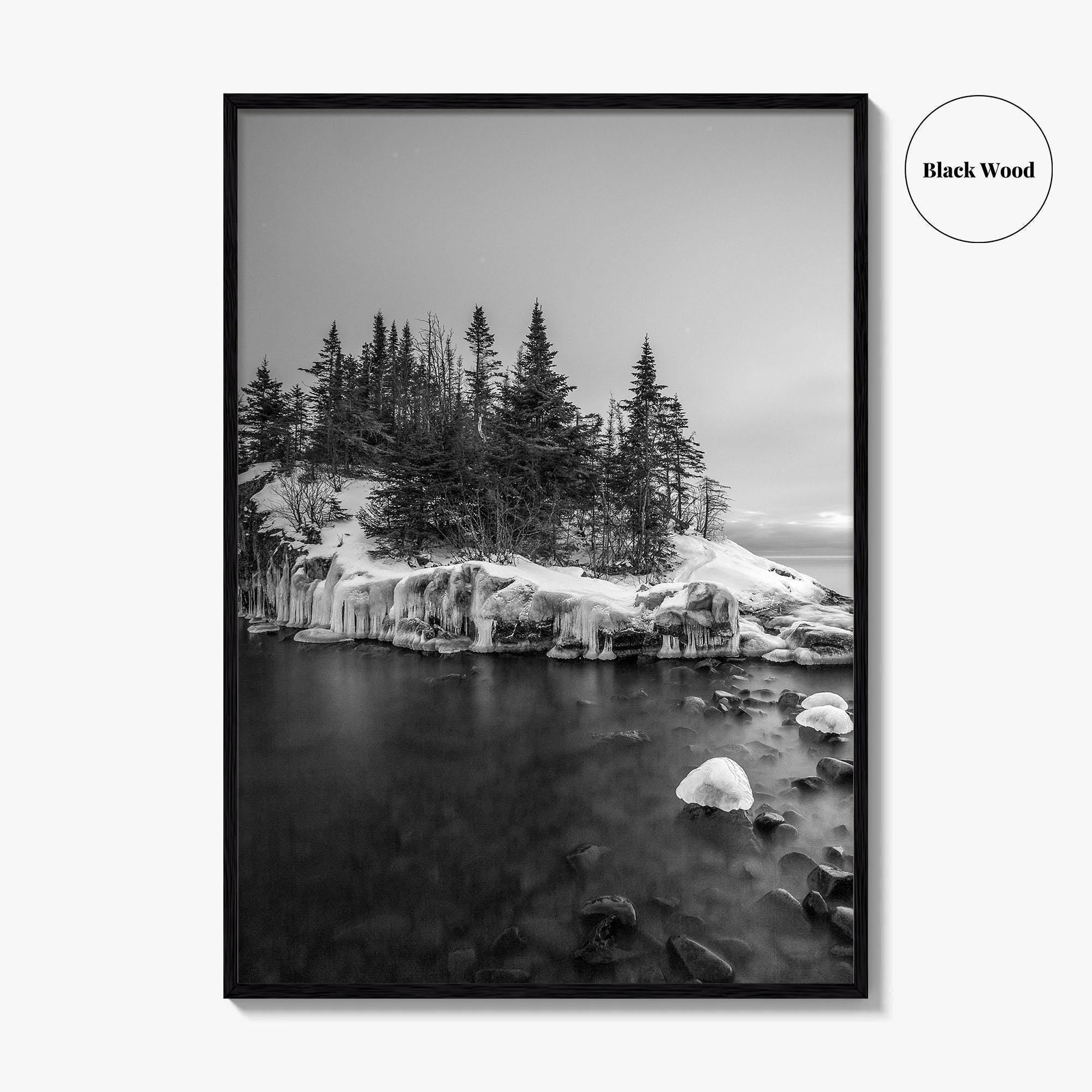 Minnesota Black and White Fine Art Photo Print, Lake Superior Duluth Poster
