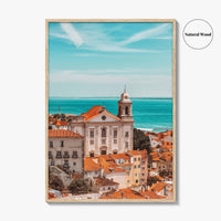 Lisbon Fine Art Photo Print, Portugal, Lisboa Rooftops View, Wall Decor Poster